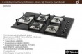  Fogão Cooktop Fischer Platinium Glass 5Q Trempe Quadrada  0659